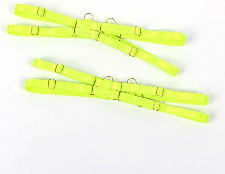 Productafbeelding Subblime - 955274 BH-set met ketting en beendetails fluorescerend groen S/M (S/M)