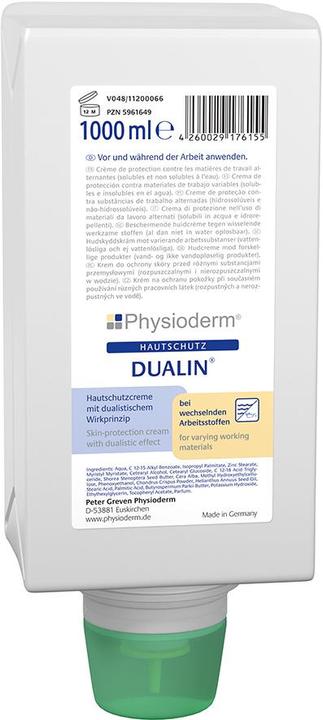 Produktbild PGP Physioderm Hautschutzcreme Dualin 1000 ml Faltflasche (1000 ml)