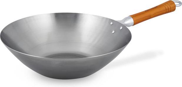 Produktbild Ken Hom WOK CLASSIC CARBON, Round, Wok/Stir-Fry pan, Stainless steel, Carbon steel, Ceramic, Gas, Ha (32 cm, Wok Pfanne, Carbonstahl)