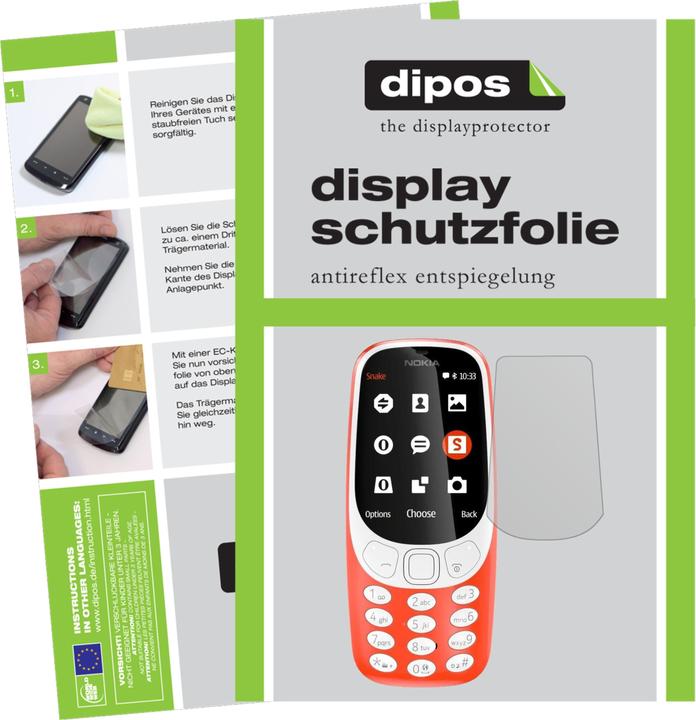 Immagine prodotto Dipos Pellicola Protettiva Antiriflesso (2 Pezzo/i, Nokia 3310 3G, 3310 2G)