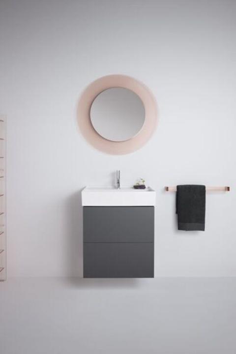 Actual product image Laufen Mirror KARTELL 780x780mm, with LED lighting powder pink (Ø 78 cm)