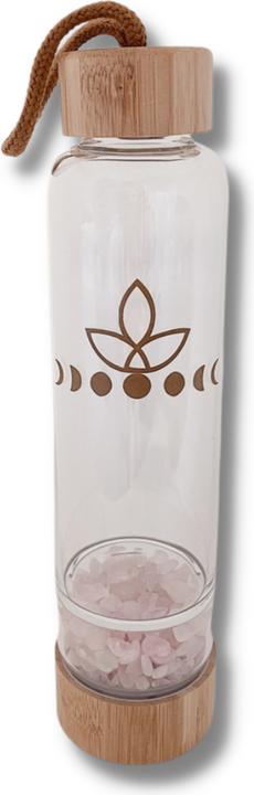 Produktbild QI Organics Edelstein Wasserflasche - Rosenquarz (0.50 l)