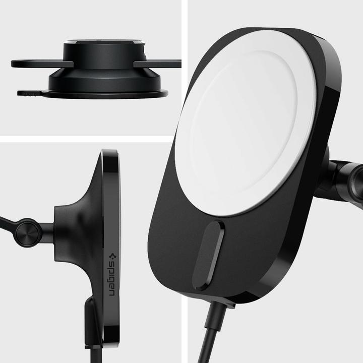 Image du produit Spigen support voiture avec chargeur ITM35W Onetap Pro 3 Magnetic Magsafe Dashboard Car Mount Wireless Char (15 W)