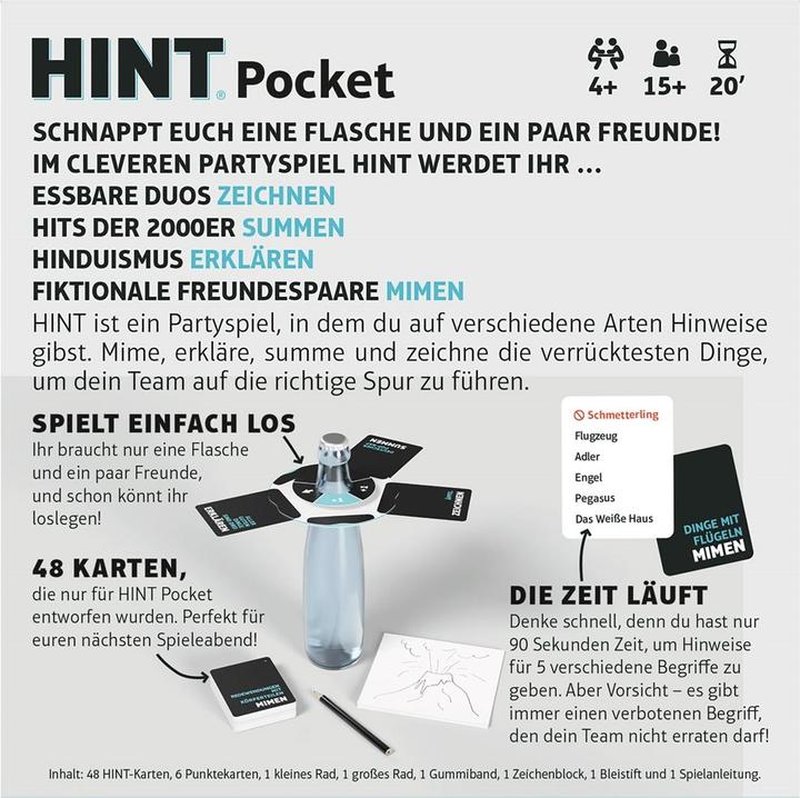 Immagine prodotto Asmodée HINT Pocket, gioco di carte, da 4 giocatori, da 15 anni (edizione DE) (Tedesco)