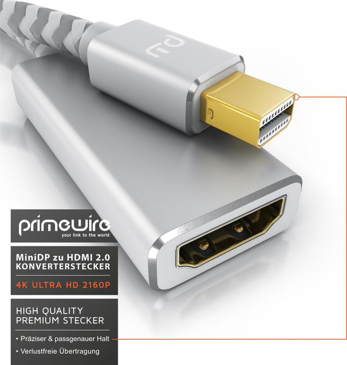 Produktbild Primewire Mini DisplayPort – HDMI (0.20 m, HDMI, DisplayPort)