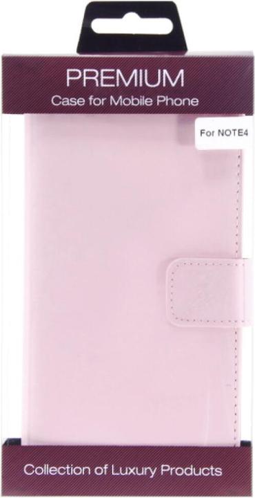 Actual product image OEM Slim Leather Book Case for Galaxy Note 4 - pink 4250710555796 (Samsung Galaxy Note 4)