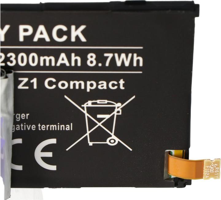 Actual product image AccuCell Sony XPERIA Z1 Compact battery, 1274-3419.1, 1ICP4/53/88, LIS1529ERPC