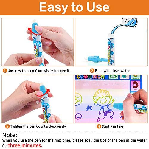 Actual product image Activity Board Water Doodle Mat Aqua Magic Doodle Painting Mat 100 * 78cm XL Aqua Drawing Painting Mat (100 x 78 cm)