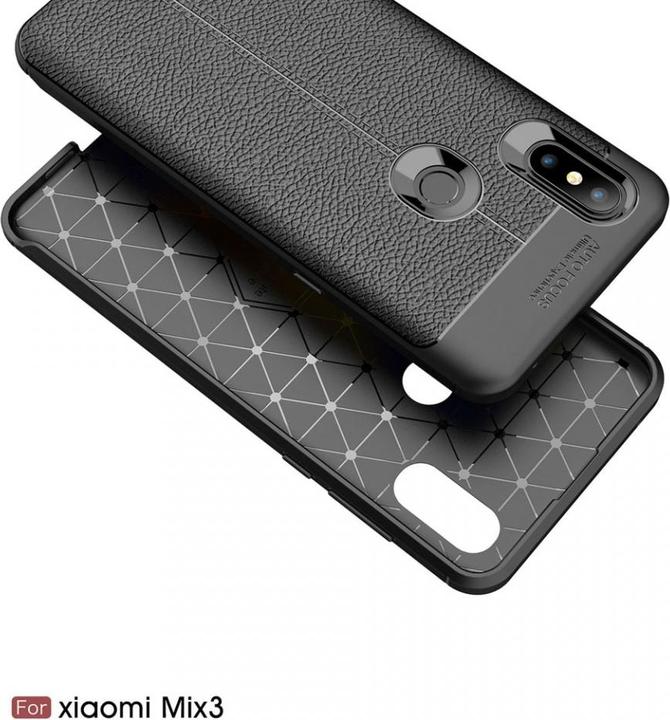 Actual product image Screenguard Xiaomi Mi Mix 3 Sleeve Leather Design TPU Cover (Mi Mix 3)
