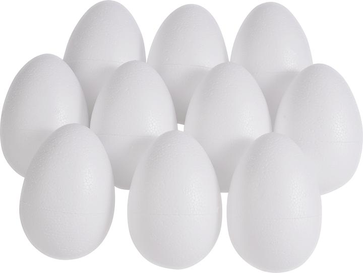 Actual product image VBS Styrofoam egg, approx. 10 x 7.5 cm, 10 pieces