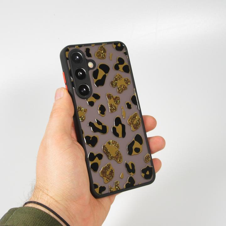 Produktbild PhoneLook Hülle Semi Transparent blurry Design Leopard (Samsung Galaxy S24+)