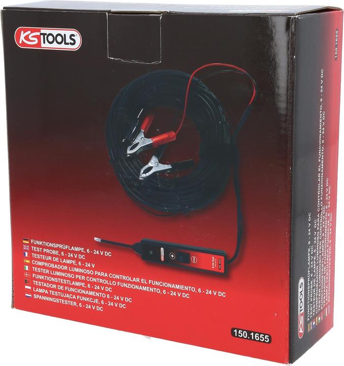 Actual product image KS Tools Function test lamp, 6 - 24 V DC, cable length 25 m