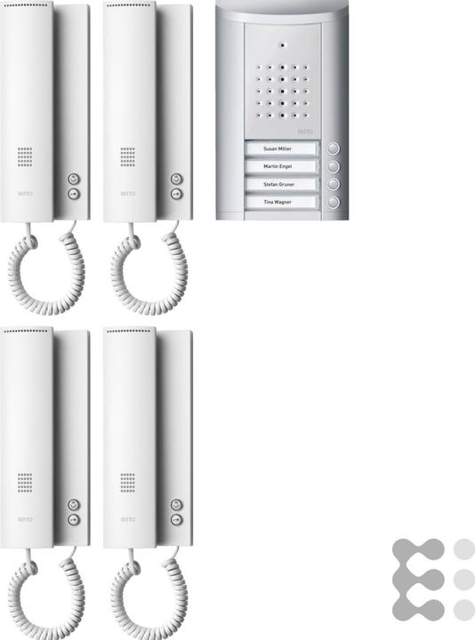 Immagine prodotto Schneider Electric Set di citofoni per 4 famiglie bianco (Cablato)