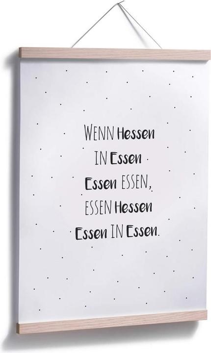 Produktbild Trenddeko Zungenbrecher - Wenn Hessen essen (40 x 50 cm)