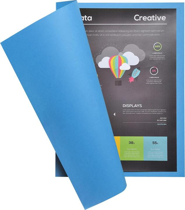 Actual product image Exacompta File cover A4 FSC paper 220g turquoise (A4, 100 x)