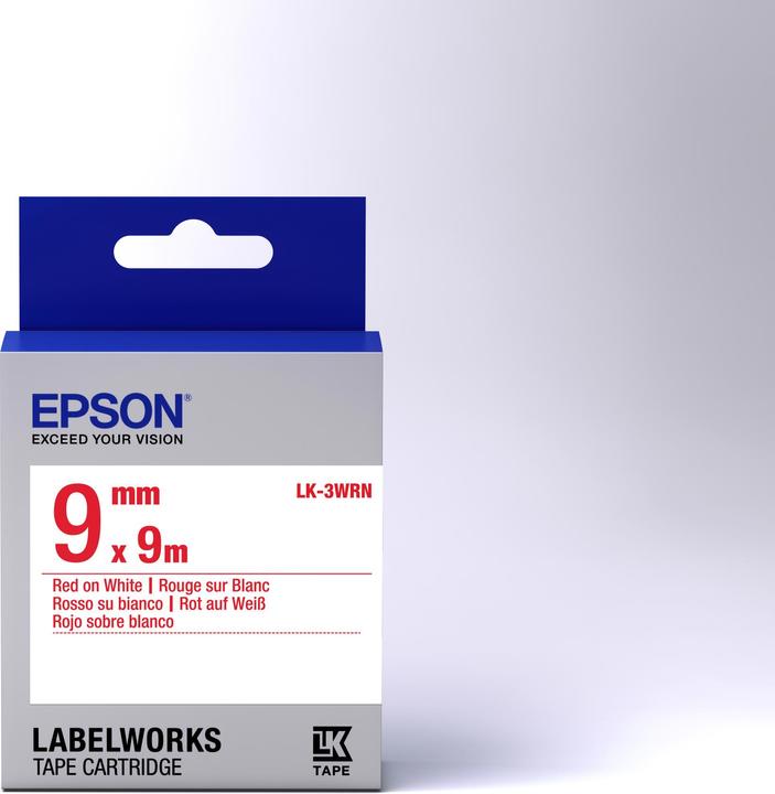 Produktbild Epson Etikettenkassette Lk-3wrn (0.90 cm, Rot)