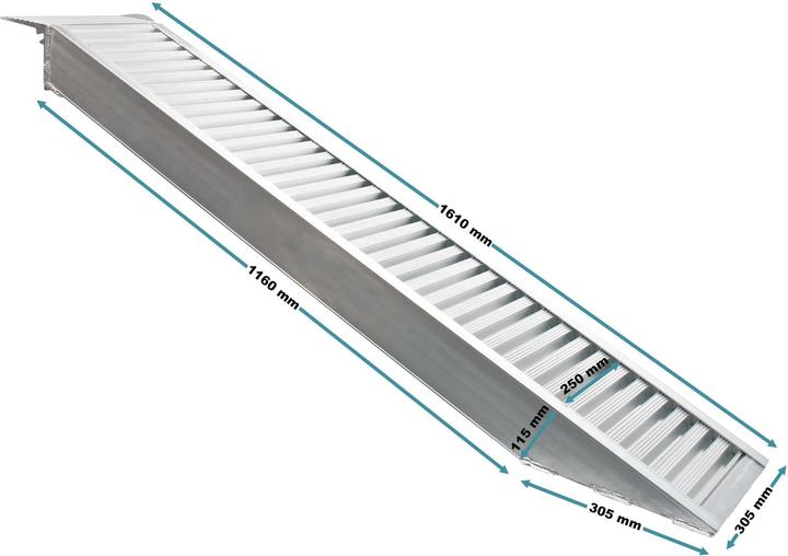 Actual product image Wiltec Loading ramp 161cm 2025kg ATV Quad motorbike aluminium loading ramp