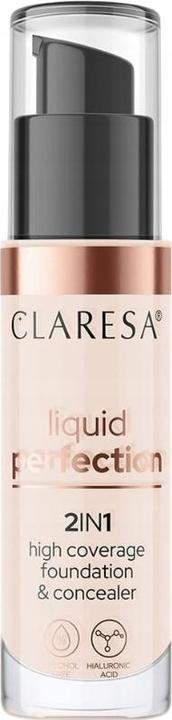 Immagine prodotto Claresa Perfezione liquida 2In1: correttore e fondotinta con finitura opaca Liquid 101 Light 34G