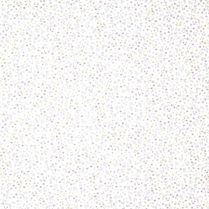 Produktbild Casadeco My Little World Stoff Streublümchen grau lila lime