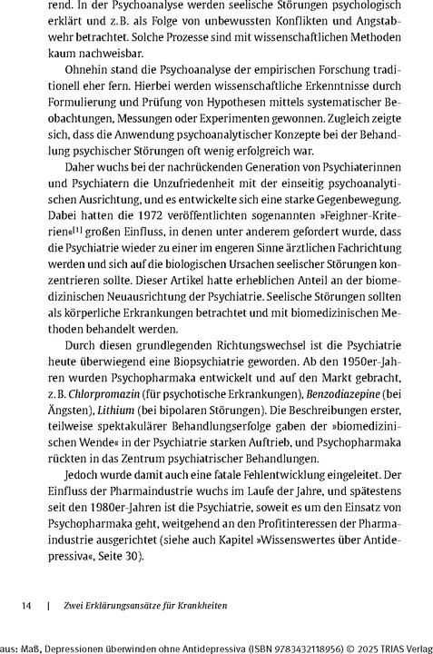 Image du produit Depressionen überwinden ohne Antidepressiva (Allemand, Reinhard Mass, 2024)