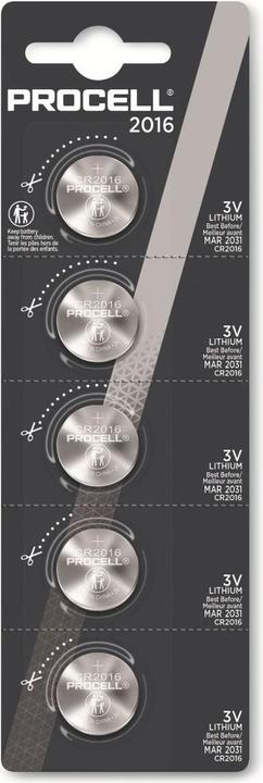 Immagine prodotto Duracell Batteria Procell (5 pz., CR2016, 85 mAh)