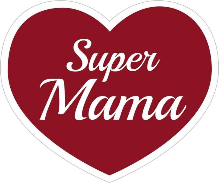Image du produit Trenddeko Super Mama bordeaux (10 x 8 cm)