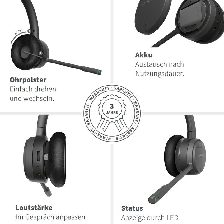 Immagine prodotto Gequdio Cuffie DECT GC-1 per Fritz!Box (Senza fili)