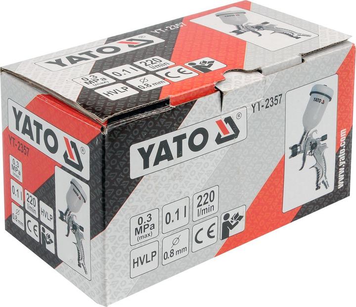 Image du produit Yato spray gun WITH UPPER BANK HVLP 0.8mm 0.1L 2357