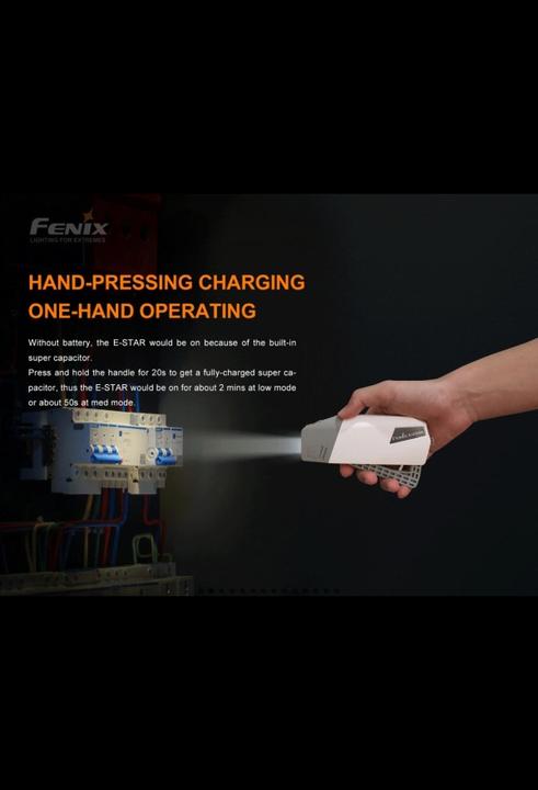 Image du produit Fenix Lampe de poche rechargeable E-STAR (12.70 cm, 100 lm)