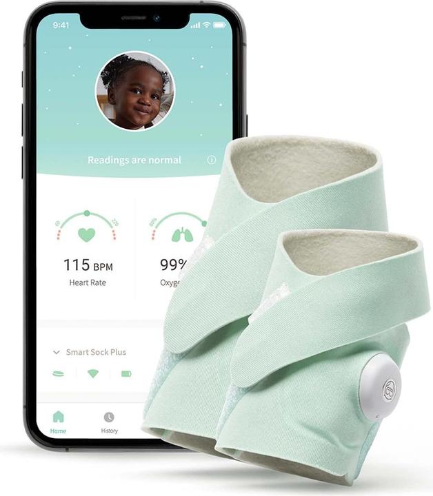 Immagine prodotto Owlet Smart Sock Plus (Audio del baby monitor, 50 m)