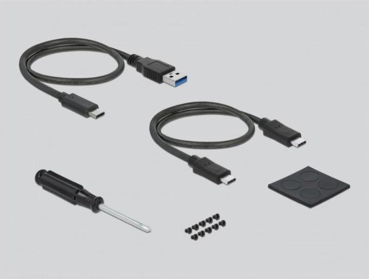 Actual product image Delock External Enclosure for 2.5" SATA HDD / SSD with additional USB Type-C and Type-A Port and SD Slot (2.5")
