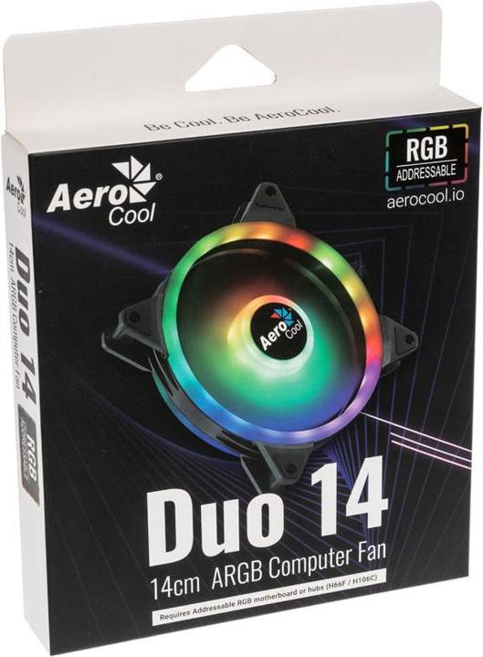 Actual product image AeroCool Duo 14 computer case fan 14 cm black (140 mm, 1 x)