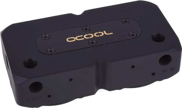 Alphacool Couverture de glace D5 Dual Messing Aufsatz - Deep Black