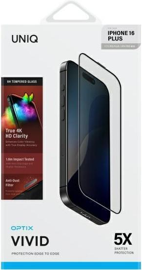 Produktbild Uniq Optix Vivid iPhone 16 Plus 6.7" clear szkło hartowane z aplikatorem (1 Stück, Apple iPhone 15 Plus, Apple iPhone 16 Plus)