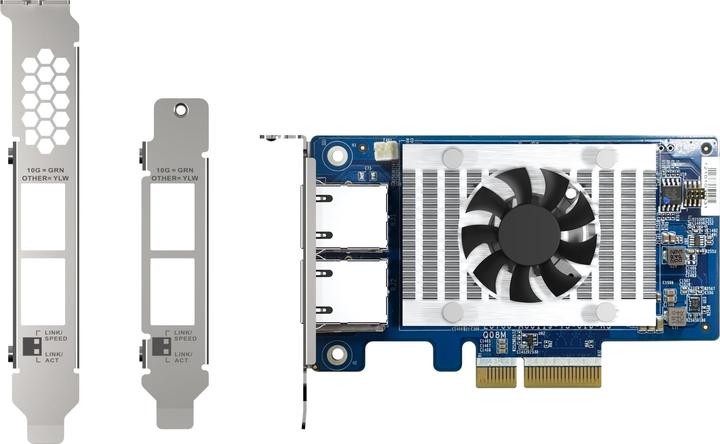 Produktbild QNAP Dual-port 10GBASE-T, 10GbE, network expansion card, Intel X710 PCIe Gen3x4