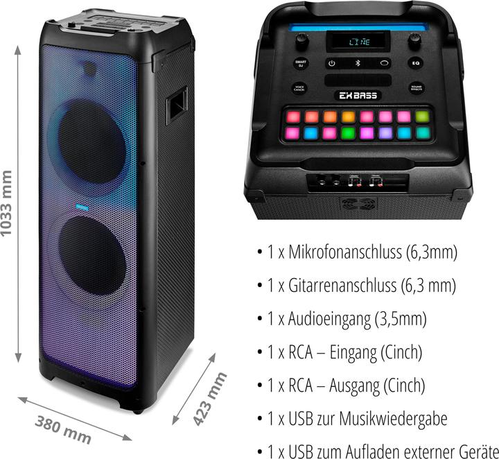 Produktbild Medion MD 44332 Partylautsprecher schwarz
