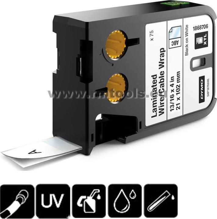 Produktbild Dymo XTL Etikett, Vinyl (3.50 cm, Schwarz)