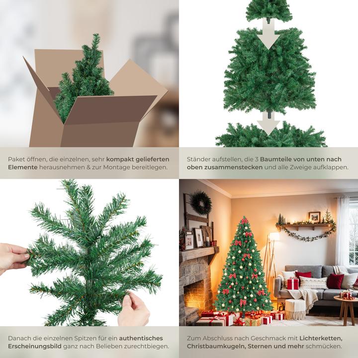 Produktbild tectake Weihnachtsbaum Dasher (210 cm)