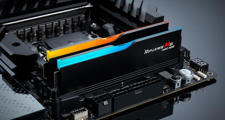 Actual product image G.Skill D564GB 6000-36 Ripjaws M5 Neo bk K2 GSK (F5-6000J3636F32GX2-RM5NRK) (2 x 32GB, 6000 MHz, DDR5 RAM, DIMM)