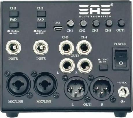 Actual product image Elite Acoustics StompMix X4-2 PRO digital mixer pedal