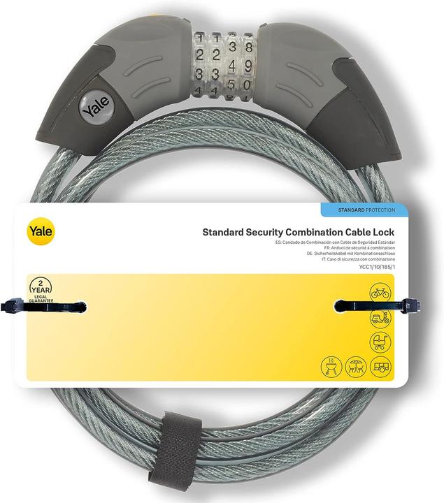 Produktbild Yale Standard Combination Cable Lock (180 cm)
