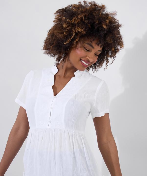 Produktbild Joe Browns Embroidered Bib Broderie Hem Cotton Tunic Dress (12)