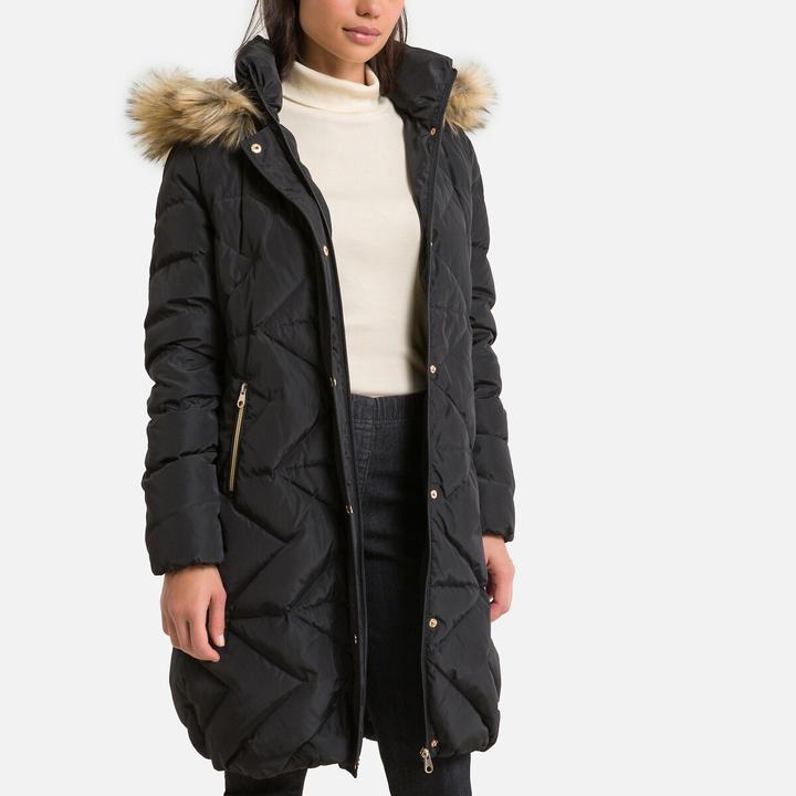 Actual product image Anne Weyburn Quilted winter coat with hood (52)