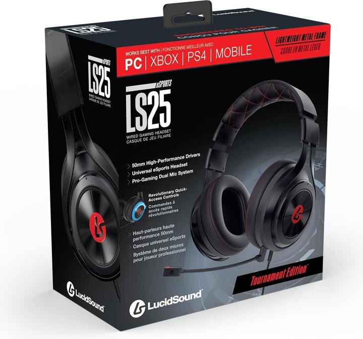 Produktbild LucidSound LS25 Kopfhörer Verkabelt Kopfband Gaming Schwarz (Kabelgebunden)