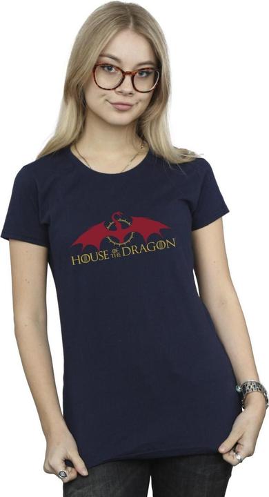 Actual product image Game of Thrones Womens/Ladies Dragon Logo Cotton T-Shirt (XL)