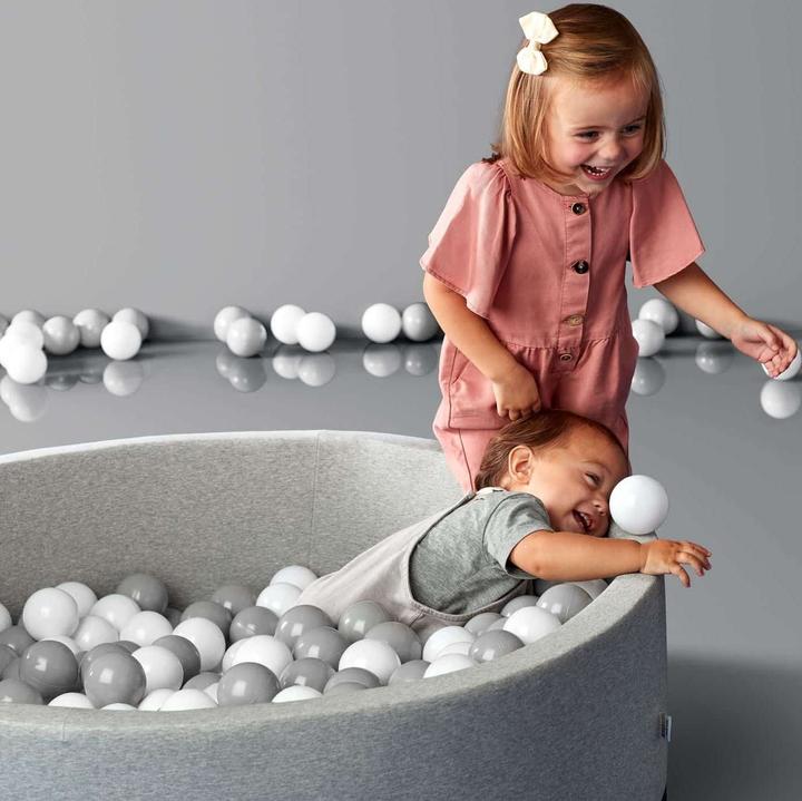 Image du produit Kidkii Piscine à balles Light Grey Ø120x30cm incl. 400 balles