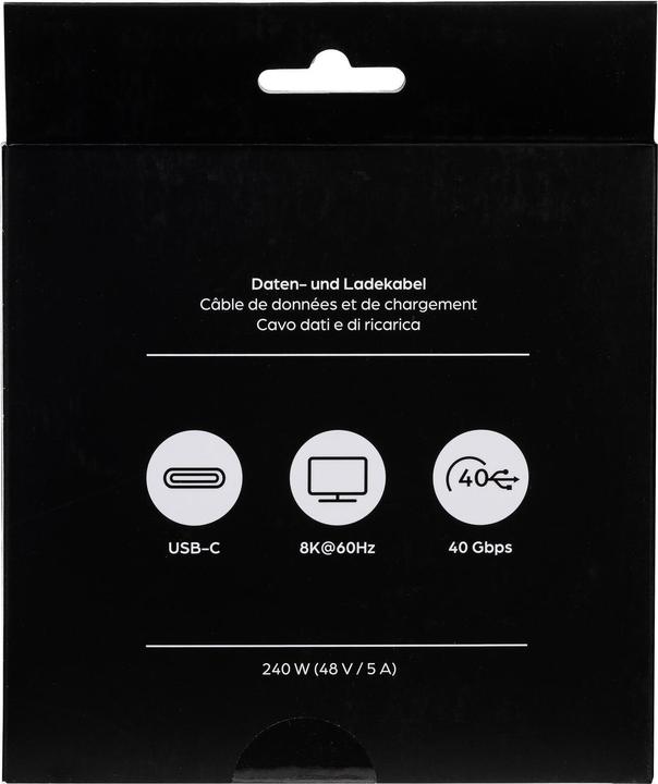 Produktbild Onit Thunderbolt 4-Kabel USB C - USB C 3 m, Grau/Schwarz (3 m, USB 4.0)