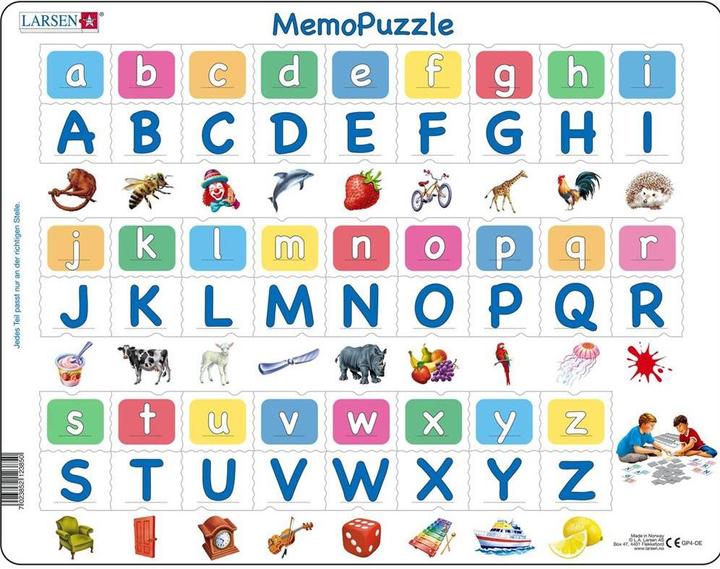 Image du produit Larsen Mémo L'alphabet avec 26 lettres majuscules et minuscules (Allemand)