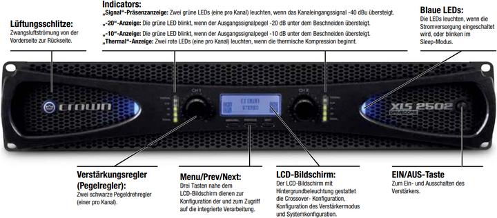 Produktbild Crown Xls 1502 (Endstufe)