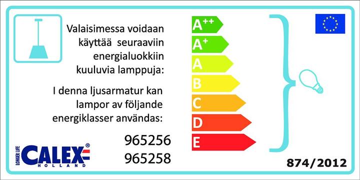 Label énergétique Calex pendentif rétro (E40)